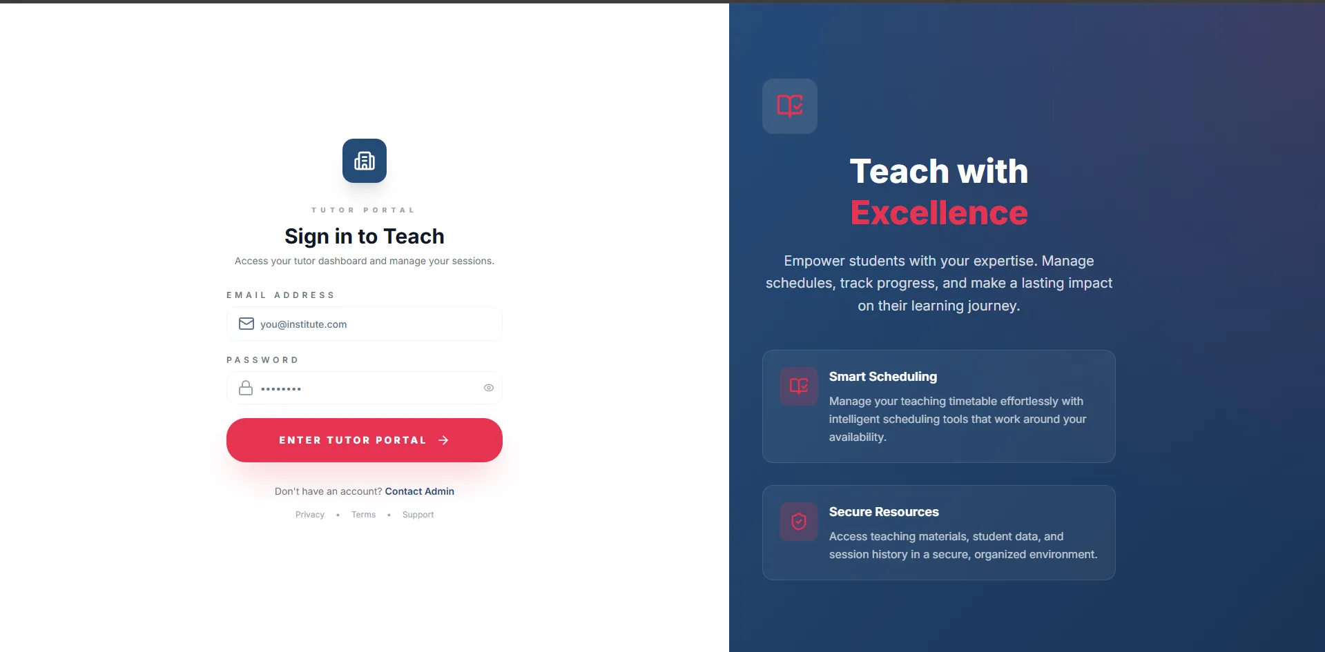 Sessions LMS tutor portal